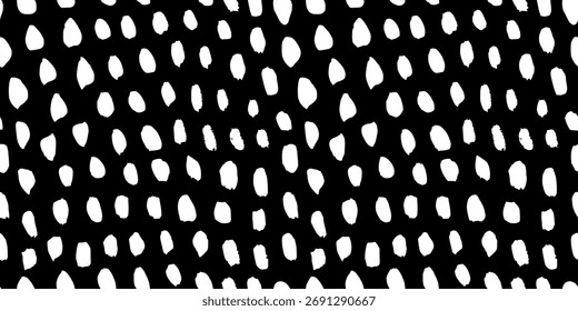 Padrão sem emenda da linha de pincel vetorial escandinavo. Padrão de repetição de paus de rabisco abstrato. Scribble pincel traça o plano de fundo das crianças. Desenho de superfície mínimo desenhado à mão. Linhas tracejadas pequenas pretas para têxteis