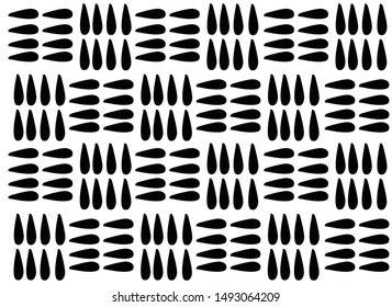 scandinavian vector pattern of lines with a black marker on a white background. Simple shapes in grunge texture