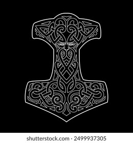 scandinavian viking symbol thor's hammer