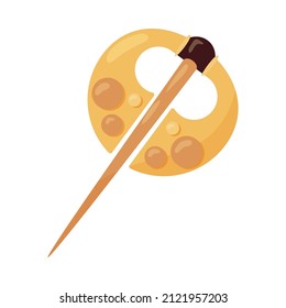 Scandinavian vikings culture composition with isolated image of golden needle pendant vector illustration