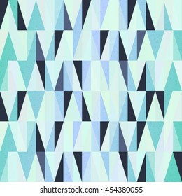 scandinavian watercolor design triangles seamless pattern vector background. Christmas cold colors vector geometric background.