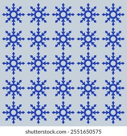 Scandinavian Winter Snowflakes Pattern Texture Background Vector