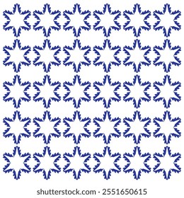 Scandinavian Winter Snowflakes Pattern Texture Background Vector