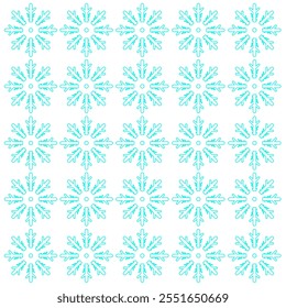 Scandinavian Winter Snowflakes Pattern Texture Background Vector