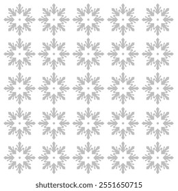Scandinavian Winter Snowflakes Pattern Texture Background Vector