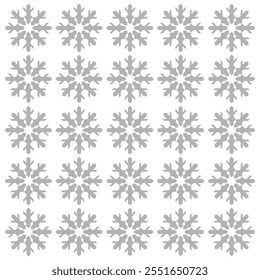 Scandinavian Winter Snowflakes Pattern Texture Background Vector