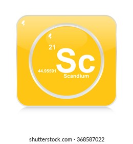 scandium chemical element button