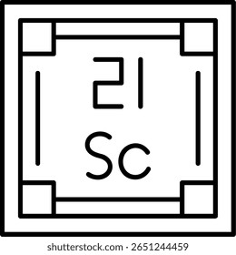 Design de ícone de estilo preenchido Scandium