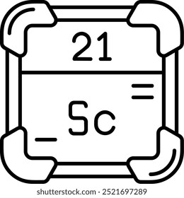 Scandium Line vector Icon Design