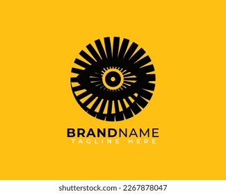 scanimation optical art of round multi lines performing an eyeball