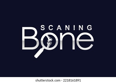 scaning bone logo with loop concept
