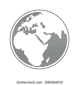 Scanned world map. vector design