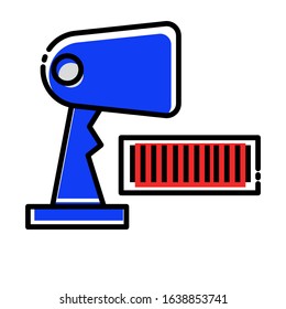Scanner barcode delivery shipping icon 