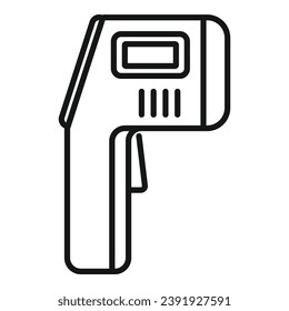 Scanner check device icon outline vector. Medical care. Home laser thermometer