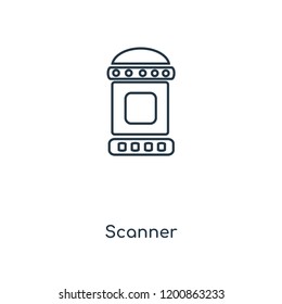 Scanner concept line icon. Linear Scanner concept outline symbol design. This simple element illustration can be used for web and mobile UI/UX.