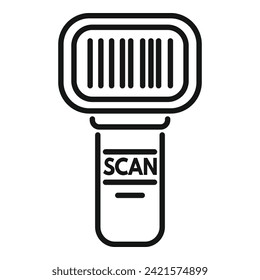 Scanner device icon outline vector. Connection sign scan. Smart bar