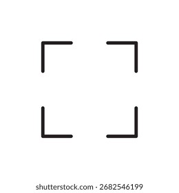 Scanner frame vector line icon isolated on white background. Eps 10