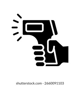 Glifo del escáner, mini icono de ilustración. uso para el concepto moderno, impresión, interfaz de usuario, kit de UX, Web y desarrollo de App. Vector relacionado con el comercio, el comercio minorista, el marketing y las compras.