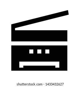 scanner glyphs flat vector icon