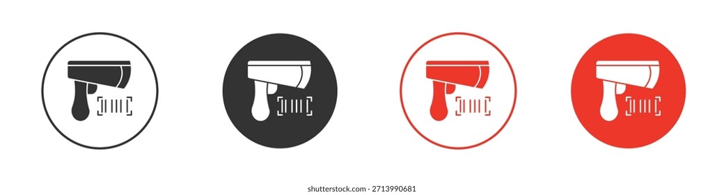 Icono de la pistola del escáner. Diseño de Vector de Web