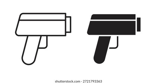 Icono de la pistola del escáner para su diseño del Sitio web, logotipo, App, interfaz de usuario. EPS10