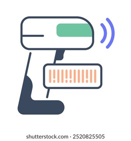 Ícone do scanner. Scanner de código de barras, Scanner, Código de barras, Digitalização, Digitalização, Depósito, Entrega, Comércio, Pacote. Ilustração de ícone de vetor