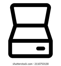 scanner icon with black color