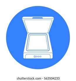 Scanner icon in black style isolated on white background. Typography symbol stock vector illustration.