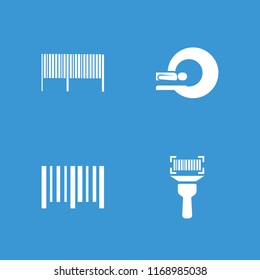 Scanner icon. collection of 4 scanner filled icons such as bar code. editable scanner icons for web and mobile.