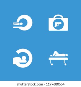 Scanner icon. collection of 4 scanner filled icons such as briefcase with weapon. editable scanner icons for web and mobile.