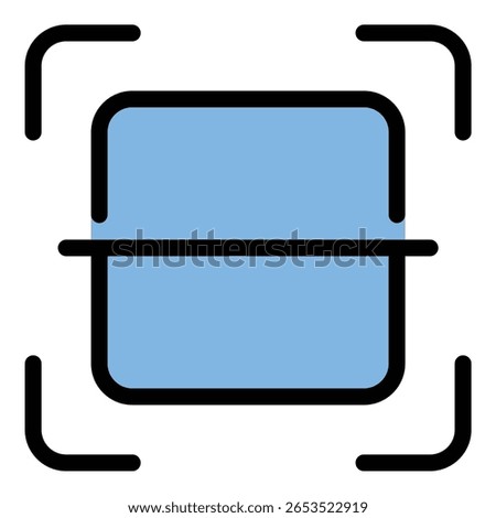 Scanner icon flat line style illustration representing document digitization and data capture, suitable for office equipment, digital workflows, and administrative tasks