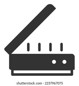 Scanner - icon, illustration on white background, glyph style
