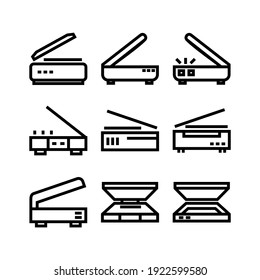 icono del escáner o logotipo símbolo de signo aislado ilustración vectorial - Colección de iconos vectoriales de estilo negro de alta calidad
