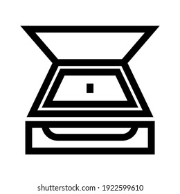 icono de escáner o logotipo símbolo de signo aislado ilustración vectorial ilustración de alta calidad estilo negro vectores iconos

