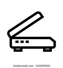 icono de escáner o logotipo símbolo de signo aislado ilustración vectorial ilustración de alta calidad estilo negro vectores iconos
