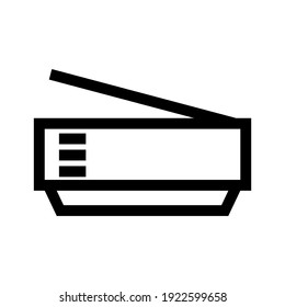 icono de escáner o logotipo símbolo de signo aislado ilustración vectorial ilustración de alta calidad estilo negro vectores iconos
