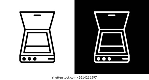 Scanner icon outline collection for web design