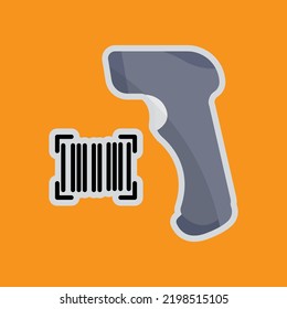 Scanner icon. Icon related to electronic, technology. Flat icon style. Suitable for stickers and prints. Simple design editable