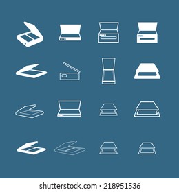 scanner icon set