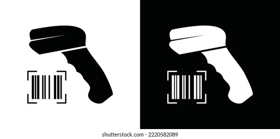 Scanner icon. Simple scanning qr code icon button. Scan icon vector. Barcode symbol illustration. 