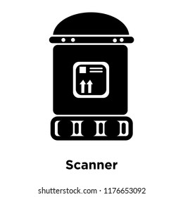 Scanner icon vector isolated on white background, logo concept of Scanner sign on transparent background, filled black symbol