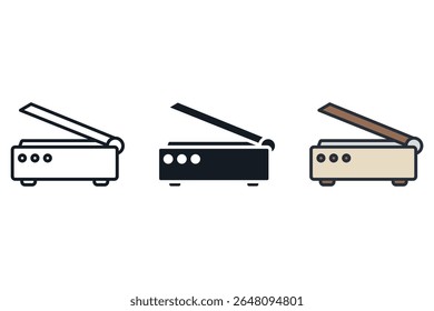 scanner icons isolated on White Background. Flat style design
