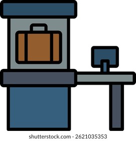 Scanner Line Filled Vector Icon Design