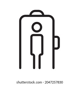 Scanner line icon isolated on white background

