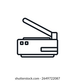 ícones de impressora do scanner isolados em fundo branco. Design de estilo plano, coleção de símbolos