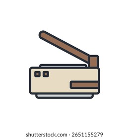 ícones de impressora do scanner isolados em fundo branco. Design de estilo plano, coleção de símbolos