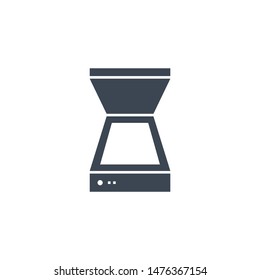 Scanner related vector glyph icon. Isolated on white background. Vector illustration.