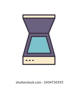 Scanner related vector icon. Isolated on white background. Vector illustration