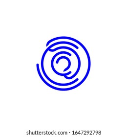 Scanner simple linear abstract vector logo.