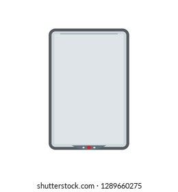 Scanner top view vector business icon equipment illustration. Device hardware copy image or document page